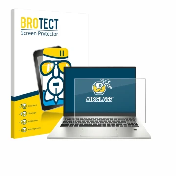 Vorderseite einer Produktverpackung mit dem Markenlogo BROTECT. Daneben ist das Gerät MSI Prestige A16 AI+ mit dem zugehörigen