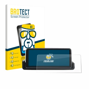 Vorderseite einer Produktverpackung mit dem Markenlogo BROTECT. Daneben ist das Gerät Junsun Carplay 10.25