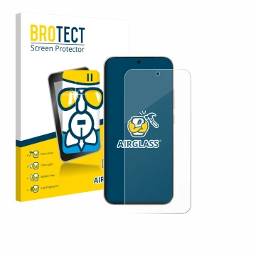 Vorderseite einer Produktverpackung mit dem Markenlogo BROTECT. Daneben ist das Gerät Oppo Reno 15 Pro mit dem zugehörigen Dis