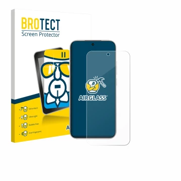 Vorderseite einer Produktverpackung mit dem Markenlogo BROTECT. Daneben ist das Gerät Xiaomi Poco F8 Pro mit dem zugehörigen D