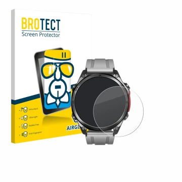 Vorderseite einer Produktverpackung mit dem Markenlogo BROTECT. Daneben ist das Gerät Doogee Anywise W1 Pro mit dem zugehörige