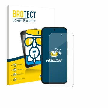 Vorderseite einer Produktverpackung mit dem Markenlogo BROTECT. Daneben ist das Gerät Honor X6c mit dem zugehörigen Displaysch
