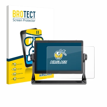 Vorderseite einer Produktverpackung mit dem Markenlogo BROTECT. Daneben ist das Gerät Feelworld LUT 11H 10.1