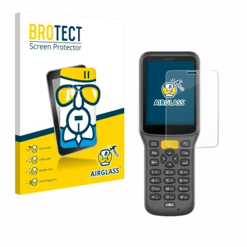 Vorderseite einer Produktverpackung mit dem Markenlogo BROTECT. Daneben ist das Gerät Newland MT37 Baiji mit dem zugehörigen D