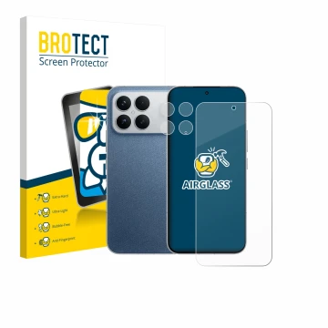 Vorderseite einer Produktverpackung mit dem Markenlogo BROTECT. Daneben ist das Gerät Xiaomi Poco F8 Ultra 5G (Display+Kamera)