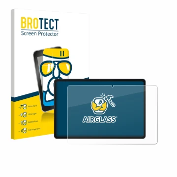 Vorderseite einer Produktverpackung mit dem Markenlogo BROTECT. Daneben ist das Gerät Alldocube iPlay 70E mit dem zugehörigen 