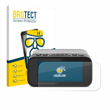 Vorderseite einer Produktverpackung mit dem Markenlogo BROTECT. Daneben ist das Gerät TechniSat Digitradio 52 BT mit dem zugeh