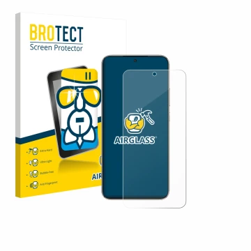 Vorderseite einer Produktverpackung mit dem Markenlogo BROTECT. Daneben ist das Gerät Honor X70 mit dem zugehörigen Displaysch