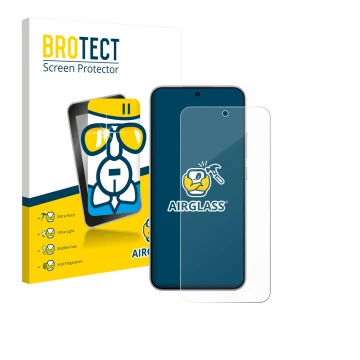 Vorderseite einer Produktverpackung mit dem Markenlogo BROTECT. Daneben ist das Gerät Oppo A6 Pro mit dem zugehörigen Displays