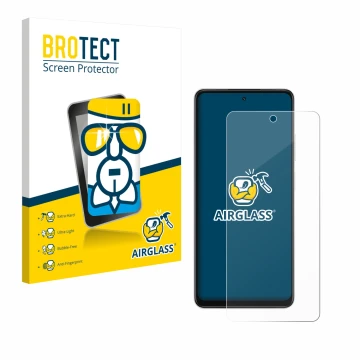 Vorderseite einer Produktverpackung mit dem Markenlogo BROTECT. Daneben ist das Gerät Oppo A5x mit dem zugehörigen Displayschu