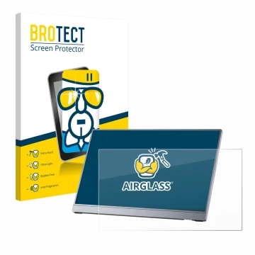 Vorderseite einer Produktverpackung mit dem Markenlogo BROTECT. Daneben ist das Gerät Arzopa Z3FC 16.1