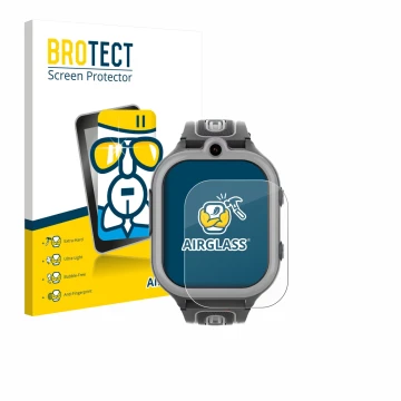 Vorderseite einer Produktverpackung mit dem Markenlogo BROTECT. Daneben ist das Gerät Valdus DF91 mit dem zugehörigen Displays