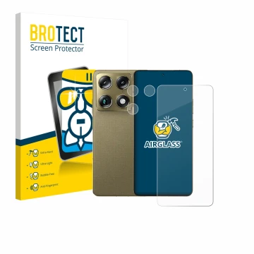 Vorderseite einer Produktverpackung mit dem Markenlogo BROTECT. Daneben ist das Gerät Motorola Signature (Display+Kamera) mit 