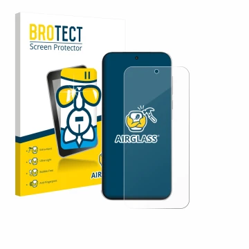 Vorderseite einer Produktverpackung mit dem Markenlogo BROTECT. Daneben ist das Gerät OnePlus Turbo 6V mit dem zugehörigen Dis