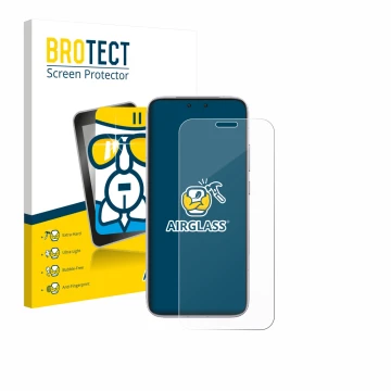 Vorderseite einer Produktverpackung mit dem Markenlogo BROTECT. Daneben ist das Gerät Honor Magic 8 RSR Porsche Design mit dem