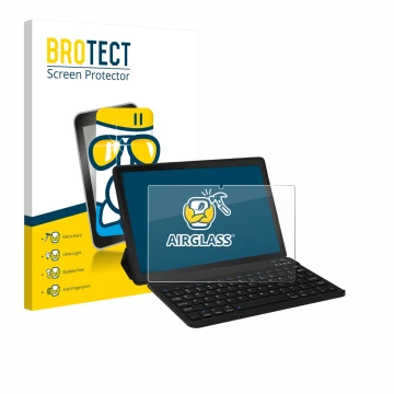 Vorderseite einer Produktverpackung mit dem Markenlogo BROTECT. Daneben ist das Gerät Laptok YXPA7LBK 11