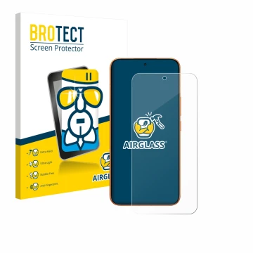 Vorderseite einer Produktverpackung mit dem Markenlogo BROTECT. Daneben ist das Gerät Xiaomi Redmi Turbo 5 Max mit dem zugehör