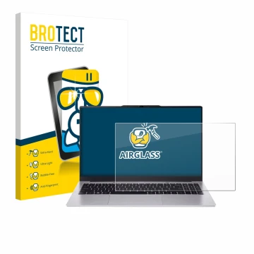 Vorderseite einer Produktverpackung mit dem Markenlogo BROTECT. Daneben ist das Gerät Acer Aspire Lite 15 AL15-45 mit dem zuge