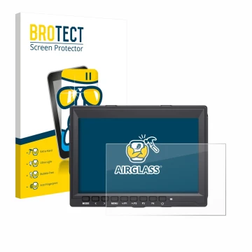 Vorderseite einer Produktverpackung mit dem Markenlogo BROTECT. Daneben ist das Gerät Feelworld FW759 7