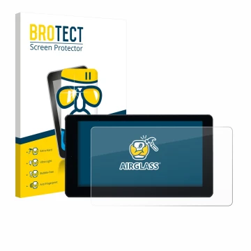 Vorderseite einer Produktverpackung mit dem Markenlogo BROTECT. Daneben ist das Gerät Zontes 368 K mit dem zugehörigen Display