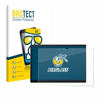 Vorderseite einer Produktverpackung mit dem Markenlogo BROTECT. Daneben ist das Gerät ASUS ROG Flow Z13-KJP 2026 mit dem zugeh