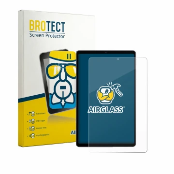 Vorderseite einer Produktverpackung mit dem Markenlogo BROTECT. Daneben ist das Gerät Alldocube iPlay 80 mini Ultra mit dem zu
