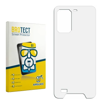 Vorderseite einer Produktverpackung mit dem Markenlogo BROTECT. Daneben ist der zugehörige Displayschutz.