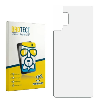 Vorderseite einer Produktverpackung mit dem Markenlogo BROTECT. Daneben ist der zugehörige Displayschutz.