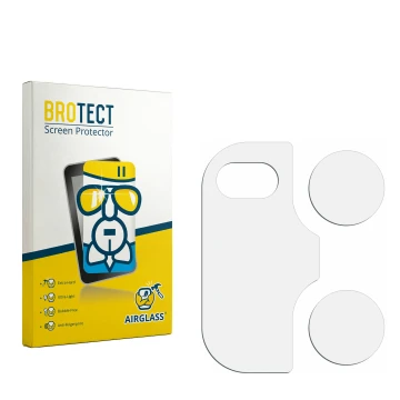 Vorderseite einer Produktverpackung mit dem Markenlogo BROTECT. Daneben ist der zugehörige Displayschutz.