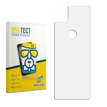 Vorderseite einer Produktverpackung mit dem Markenlogo BROTECT. Daneben ist der zugehörige Displayschutz.