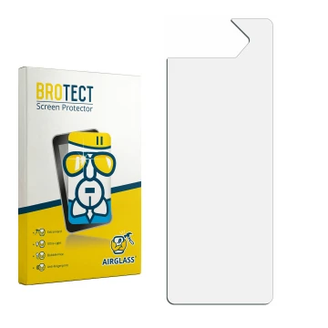 Vorderseite einer Produktverpackung mit dem Markenlogo BROTECT. Daneben ist der zugehörige Displayschutz.