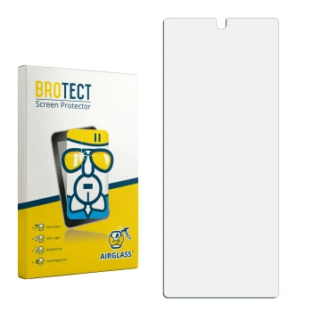 Vorderseite einer Produktverpackung mit dem Markenlogo BROTECT. Daneben ist der zugehörige Displayschutz.