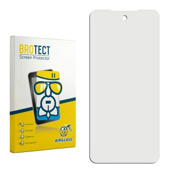 Vorderseite einer Produktverpackung mit dem Markenlogo BROTECT. Daneben ist der zugehörige Displayschutz.