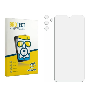 Vorderseite einer Produktverpackung mit dem Markenlogo BROTECT. Daneben ist der zugehörige Displayschutz.