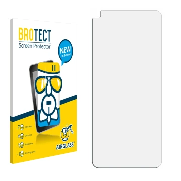 Vorderseite einer Produktverpackung mit dem Markenlogo BROTECT. Daneben ist der zugehörige Displayschutz.