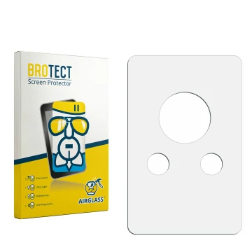 Vorderseite einer Produktverpackung mit dem Markenlogo BROTECT. Daneben ist der zugehörige Displayschutz.