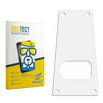 Vorderseite einer Produktverpackung mit dem Markenlogo BROTECT. Daneben ist der zugehörige Displayschutz.