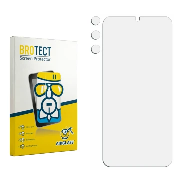Vorderseite einer Produktverpackung mit dem Markenlogo BROTECT. Daneben ist der zugehörige Displayschutz.