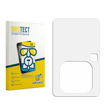 Vorderseite einer Produktverpackung mit dem Markenlogo BROTECT. Daneben ist der zugehörige Displayschutz.