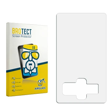 Vorderseite einer Produktverpackung mit dem Markenlogo BROTECT. Daneben ist der zugehörige Displayschutz.