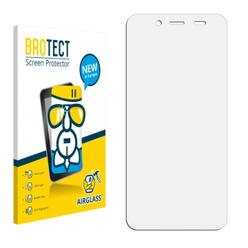 Vorderseite einer Produktverpackung mit dem Markenlogo BROTECT. Daneben ist der zugehörige Displayschutz.