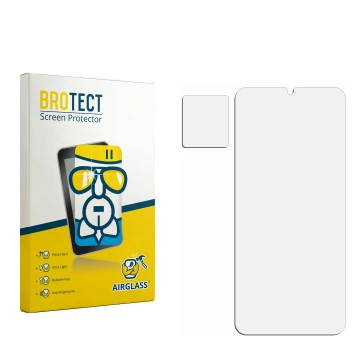 Vorderseite einer Produktverpackung mit dem Markenlogo BROTECT. Daneben ist der zugehörige Displayschutz.