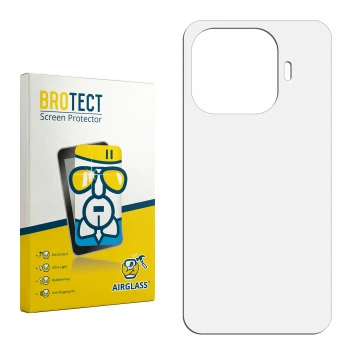 Vorderseite einer Produktverpackung mit dem Markenlogo BROTECT. Daneben ist der zugehörige Displayschutz.