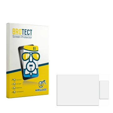 Vorderseite einer Produktverpackung mit dem Markenlogo BROTECT. Daneben ist der zugehörige Displayschutz.