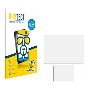 Vorderseite einer Produktverpackung mit dem Markenlogo BROTECT. Daneben ist der zugehörige Displayschutz.