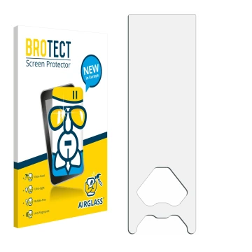 Vorderseite einer Produktverpackung mit dem Markenlogo BROTECT. Daneben ist der zugehörige Displayschutz.