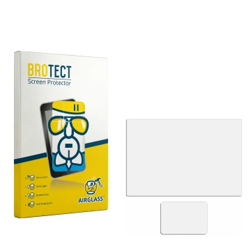 Vorderseite einer Produktverpackung mit dem Markenlogo BROTECT. Daneben ist der zugehörige Displayschutz.