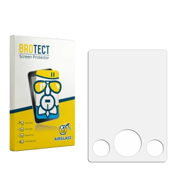 Vorderseite einer Produktverpackung mit dem Markenlogo BROTECT. Daneben ist der zugehörige Displayschutz.