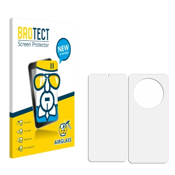 Vorderseite einer Produktverpackung mit dem Markenlogo BROTECT. Daneben ist der zugehörige Displayschutz.