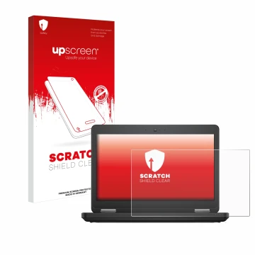 Vorderseite einer Produktverpackung mit dem Markenlogo upscreen. Daneben ist das Gerät Dell Latitude 15 E5540 Non-Touch mit de